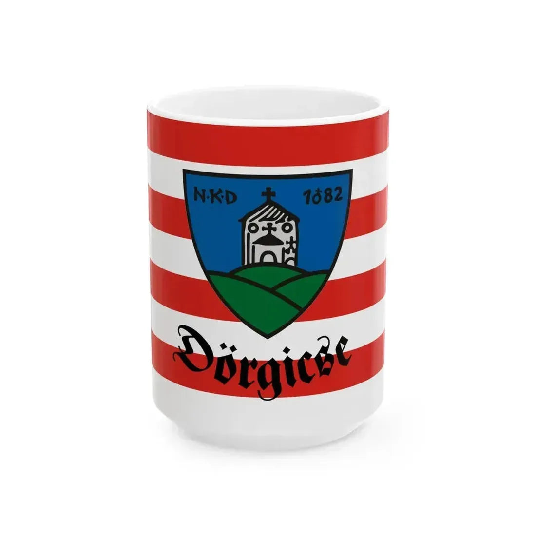 Flag of Dorgicse (Hungary) White Coffee Mug 15oz - Go Mug Yourself