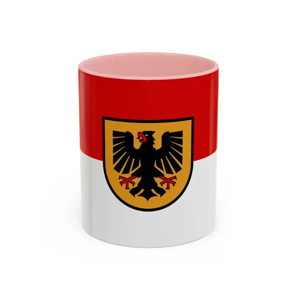 Flag of Dortmund Germany - Accent Coffee Mug 11oz Pink - Go Mug Yourself