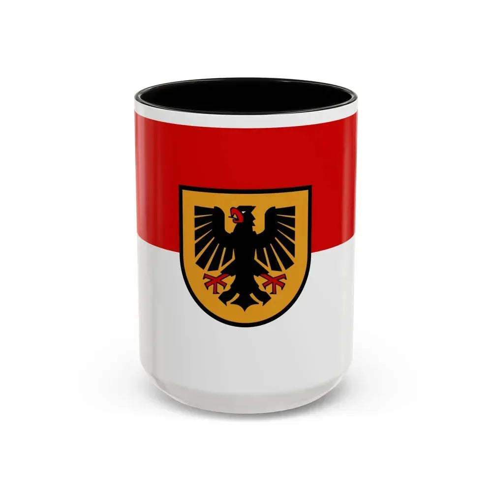 Flag of Dortmund Germany - Accent Coffee Mug 15oz Black - Go Mug Yourself