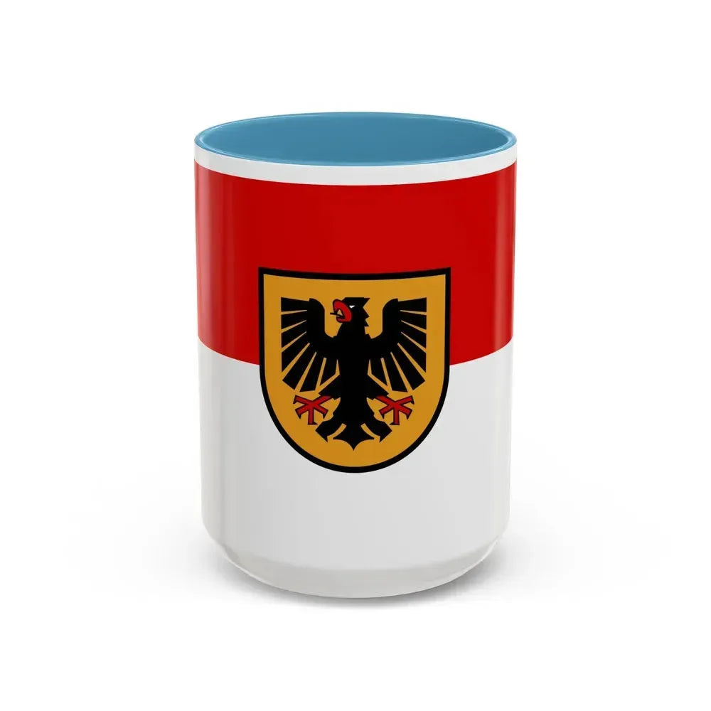 Flag of Dortmund Germany - Accent Coffee Mug 15oz Light Blue - Go Mug Yourself