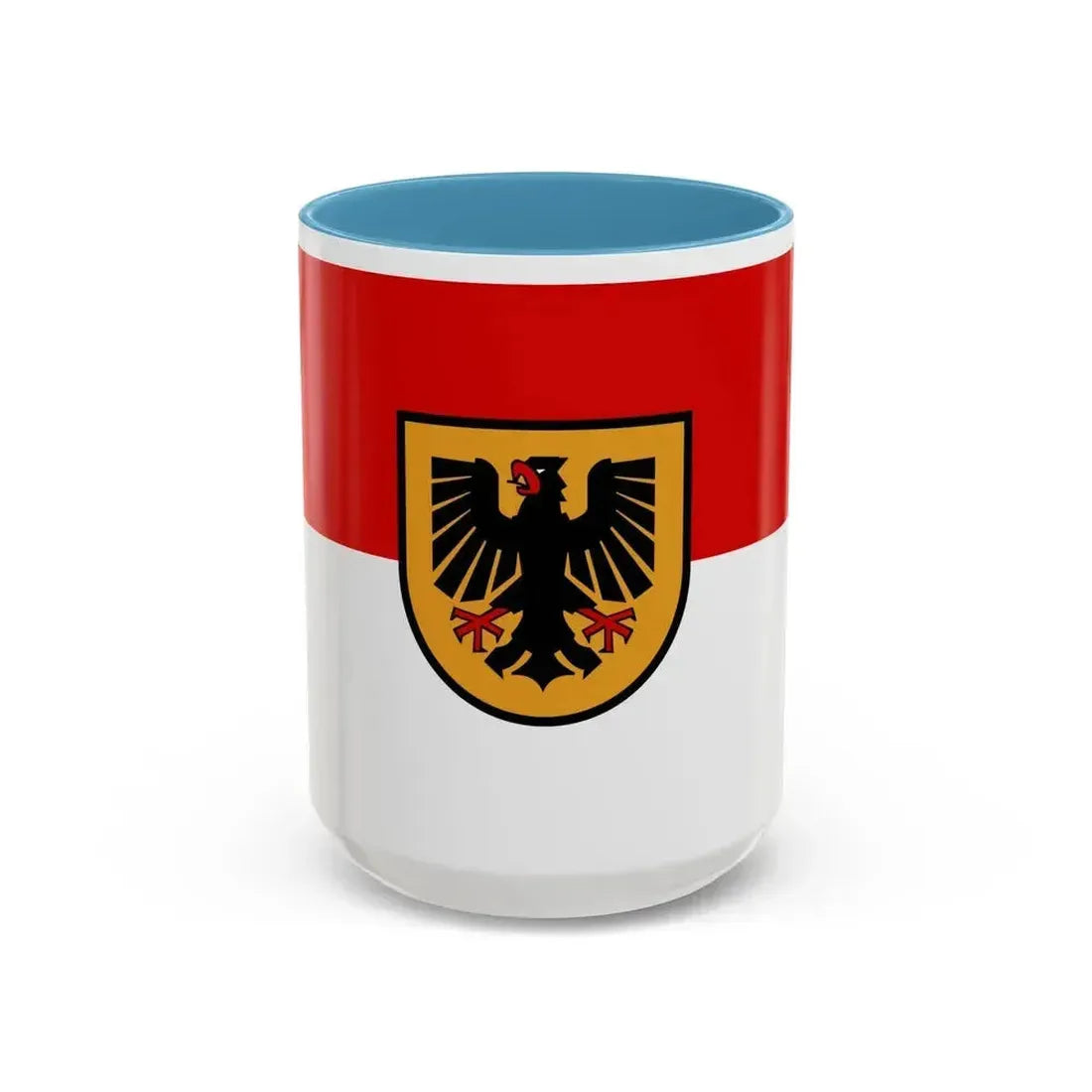 Flag of Dortmund Germany - Accent Coffee Mug 15oz Light Blue - Go Mug Yourself