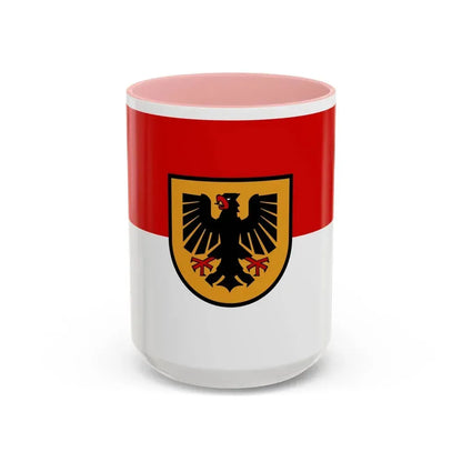 Flag of Dortmund Germany - Accent Coffee Mug 15oz Pink - Go Mug Yourself
