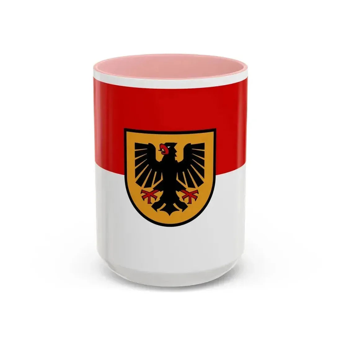 Flag of Dortmund Germany - Accent Coffee Mug 15oz Pink - Go Mug Yourself