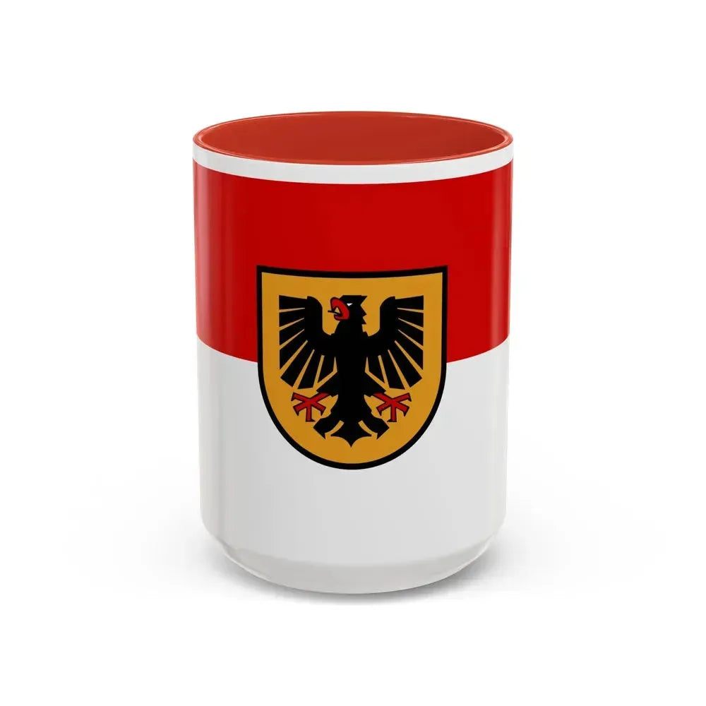 Flag of Dortmund Germany - Accent Coffee Mug 15oz Red - Go Mug Yourself