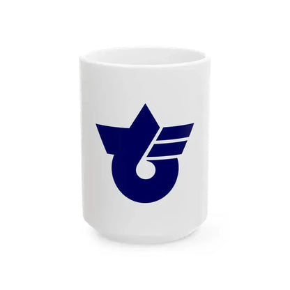 Flag of Doshi Yamanashi (Japan) White Coffee Mug 15oz - Go Mug Yourself