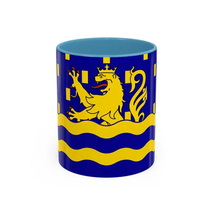 Flag of Doubs France 2 - Accent Coffee Mug 11oz Light Blue - Go Mug Yourself