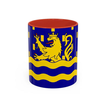Flag of Doubs France 2 - Accent Coffee Mug 11oz Red - Go Mug Yourself