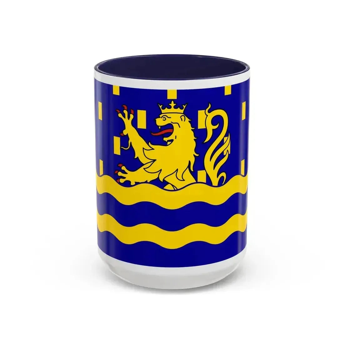 Flag of Doubs France 2 - Accent Coffee Mug 15oz Navy - Go Mug Yourself
