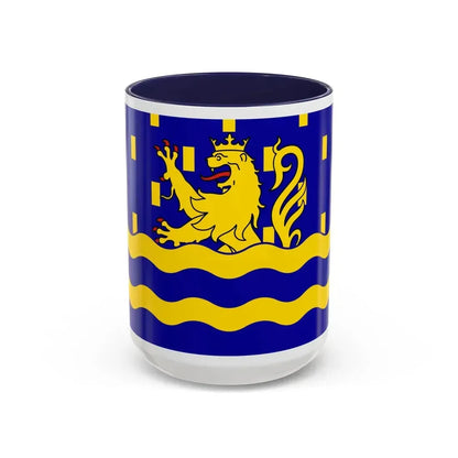 Flag of Doubs France 2 - Accent Coffee Mug 15oz Navy - Go Mug Yourself