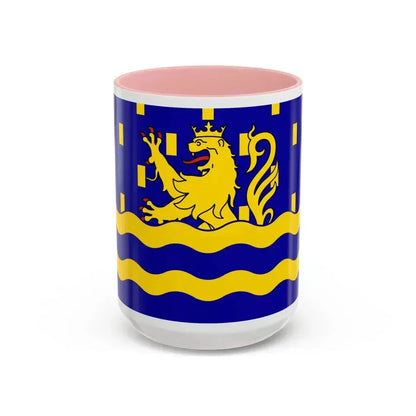Flag of Doubs France 2 - Accent Coffee Mug 15oz Pink - Go Mug Yourself