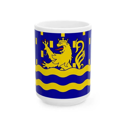 Flag of Doubs France 2 - White Coffee Mug 15oz - Go Mug Yourself