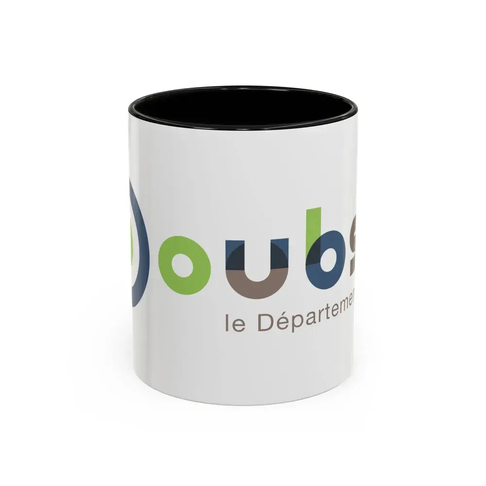 Flag of Doubs France - Accent Coffee Mug 11oz Black - Go Mug Yourself