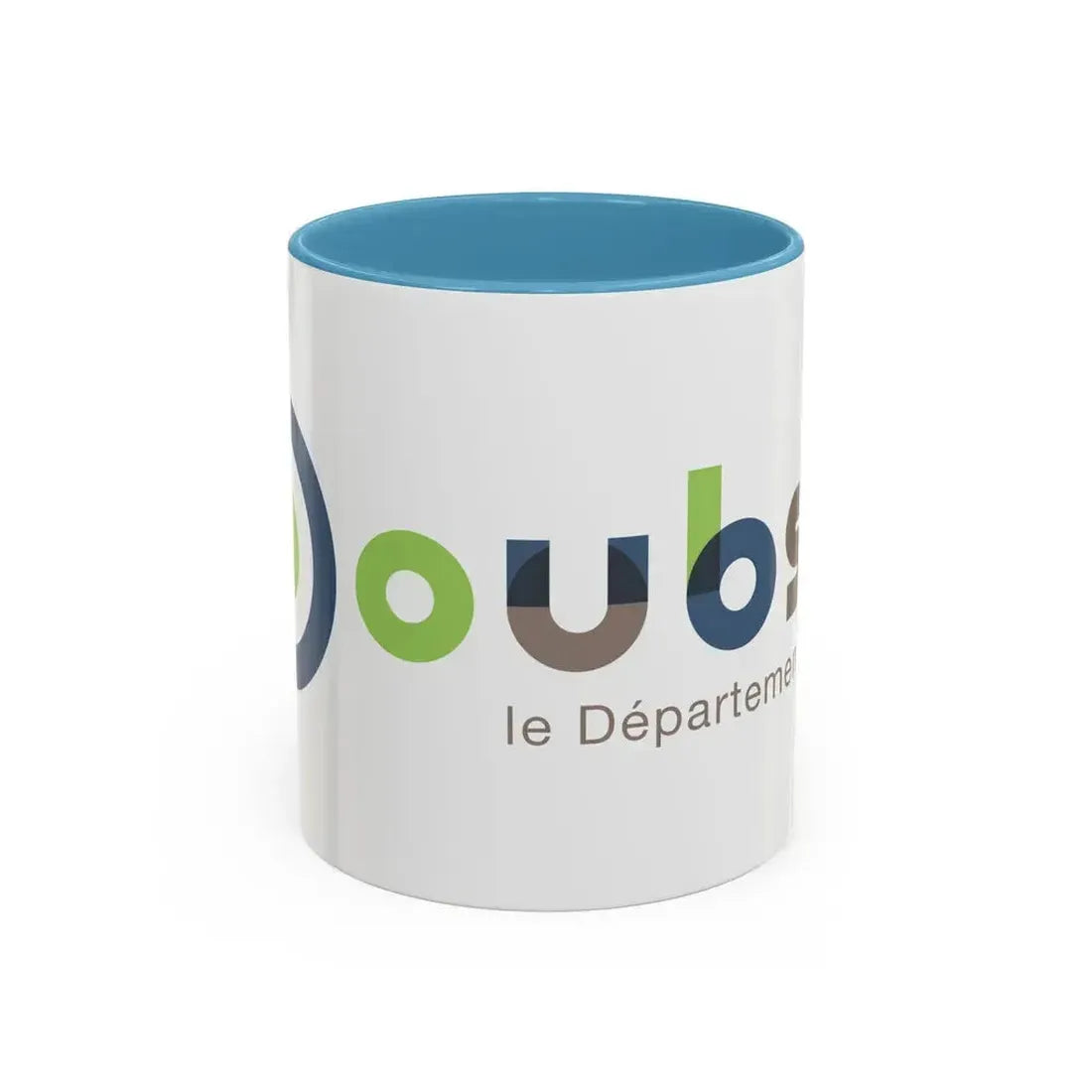 Flag of Doubs France - Accent Coffee Mug 11oz Light Blue - Go Mug Yourself