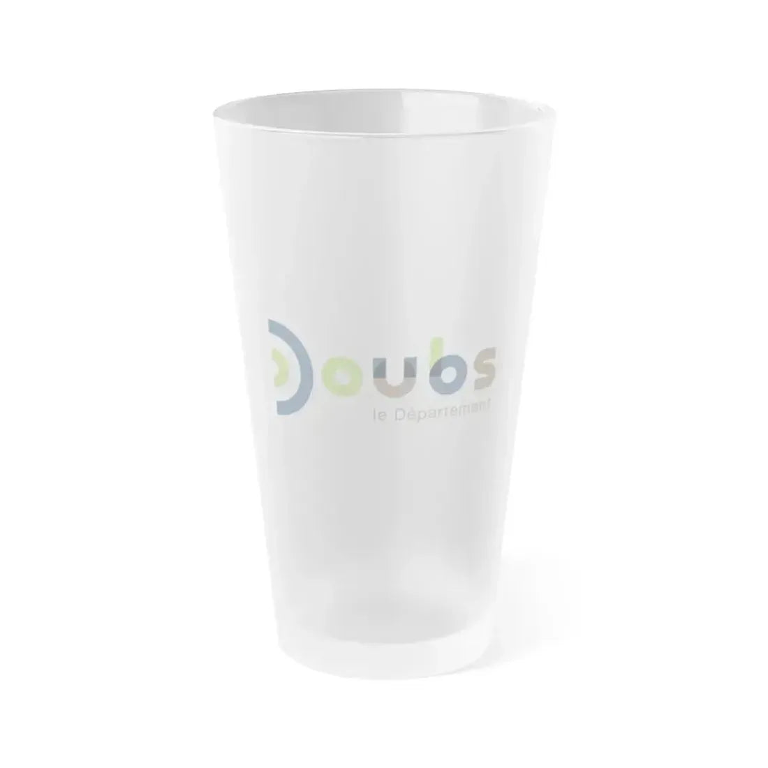 Flag of Doubs France - Frosted Pint Glass 16oz 16oz Frosted - Go Mug Yourself