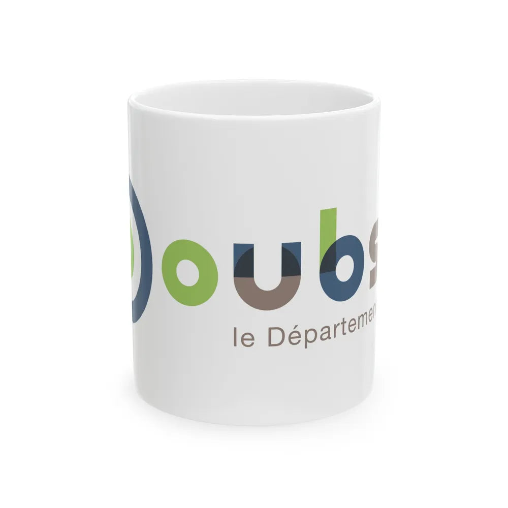 Flag of Doubs France - White Coffee Mug-11oz-Go Mug Yourself