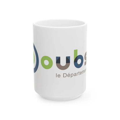 Flag of Doubs France - White Coffee Mug-15oz-Go Mug Yourself