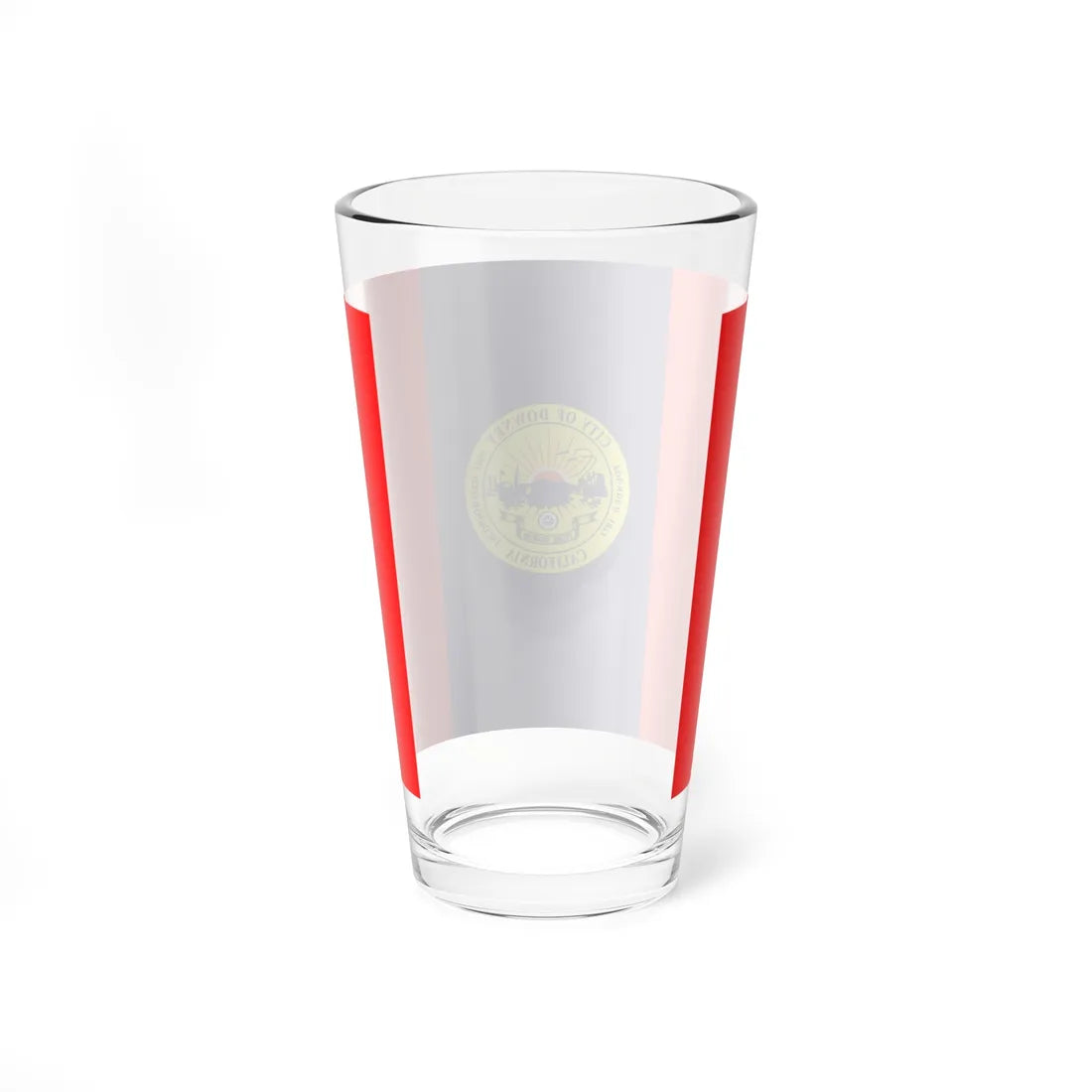 Flag of Downey California (United States) Pint Glass 16oz - Go Mug Yourself