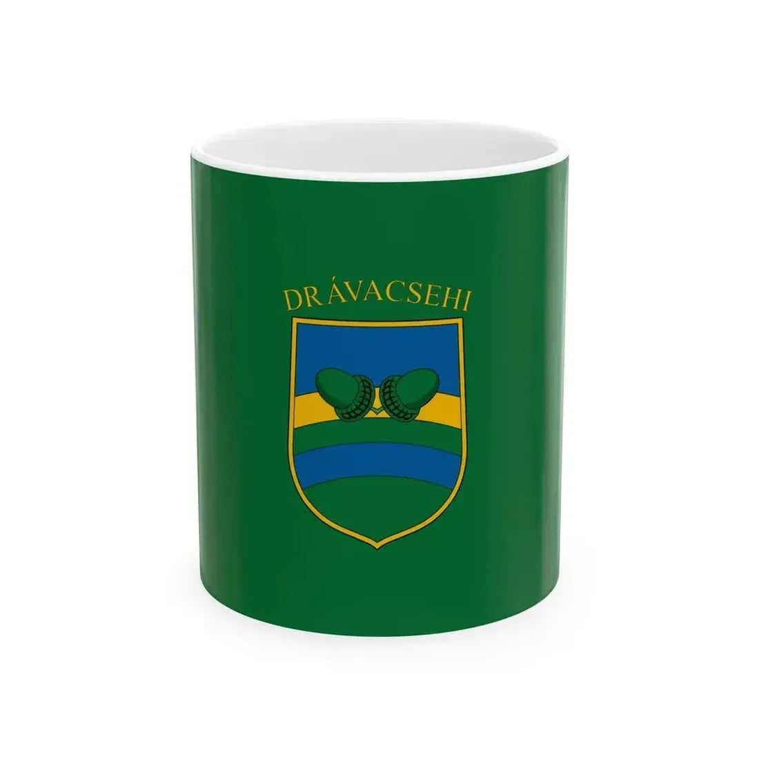 Flag of Dravacsehi (Hungary) White Coffee Mug 11oz - Go Mug Yourself