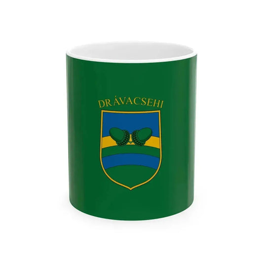 Flag of Dravacsehi (Hungary) White Coffee Mug 11oz - Go Mug Yourself