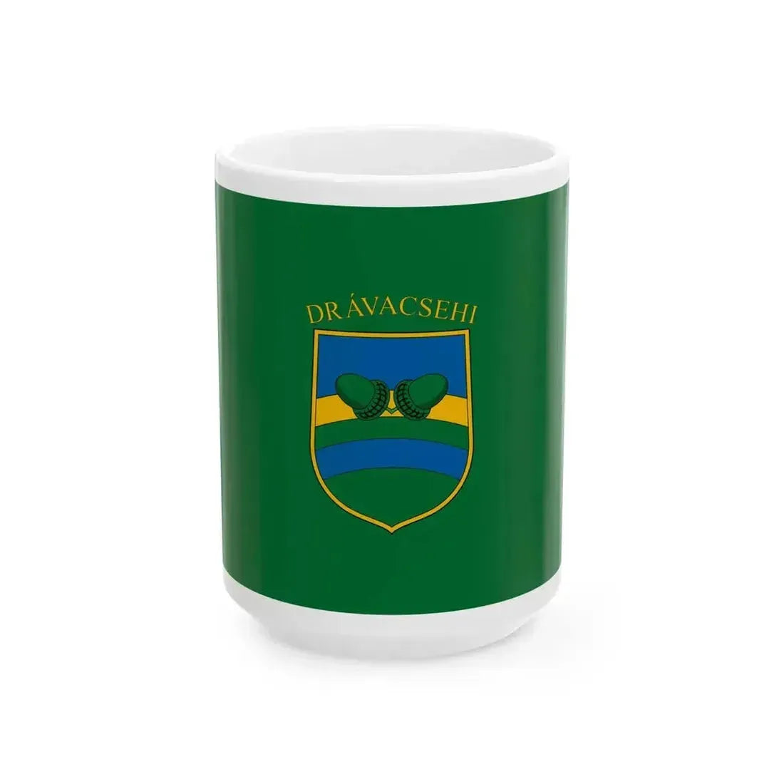 Flag of Dravacsehi (Hungary) White Coffee Mug 15oz - Go Mug Yourself