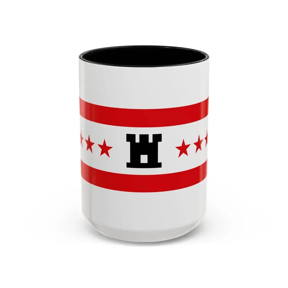 Flag of Drenthe Netherlands - Accent Coffee Mug 15oz Black - Go Mug Yourself