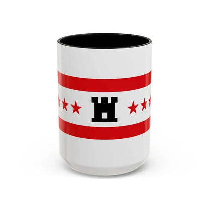 Flag of Drenthe Netherlands - Accent Coffee Mug 15oz Black - Go Mug Yourself