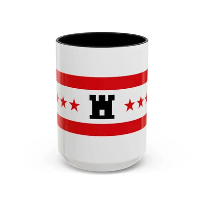 Flag of Drenthe Netherlands - Accent Coffee Mug 15oz Black - Go Mug Yourself