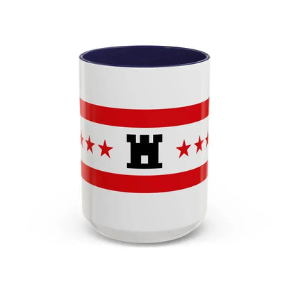 Flag of Drenthe Netherlands - Accent Coffee Mug 15oz Navy - Go Mug Yourself