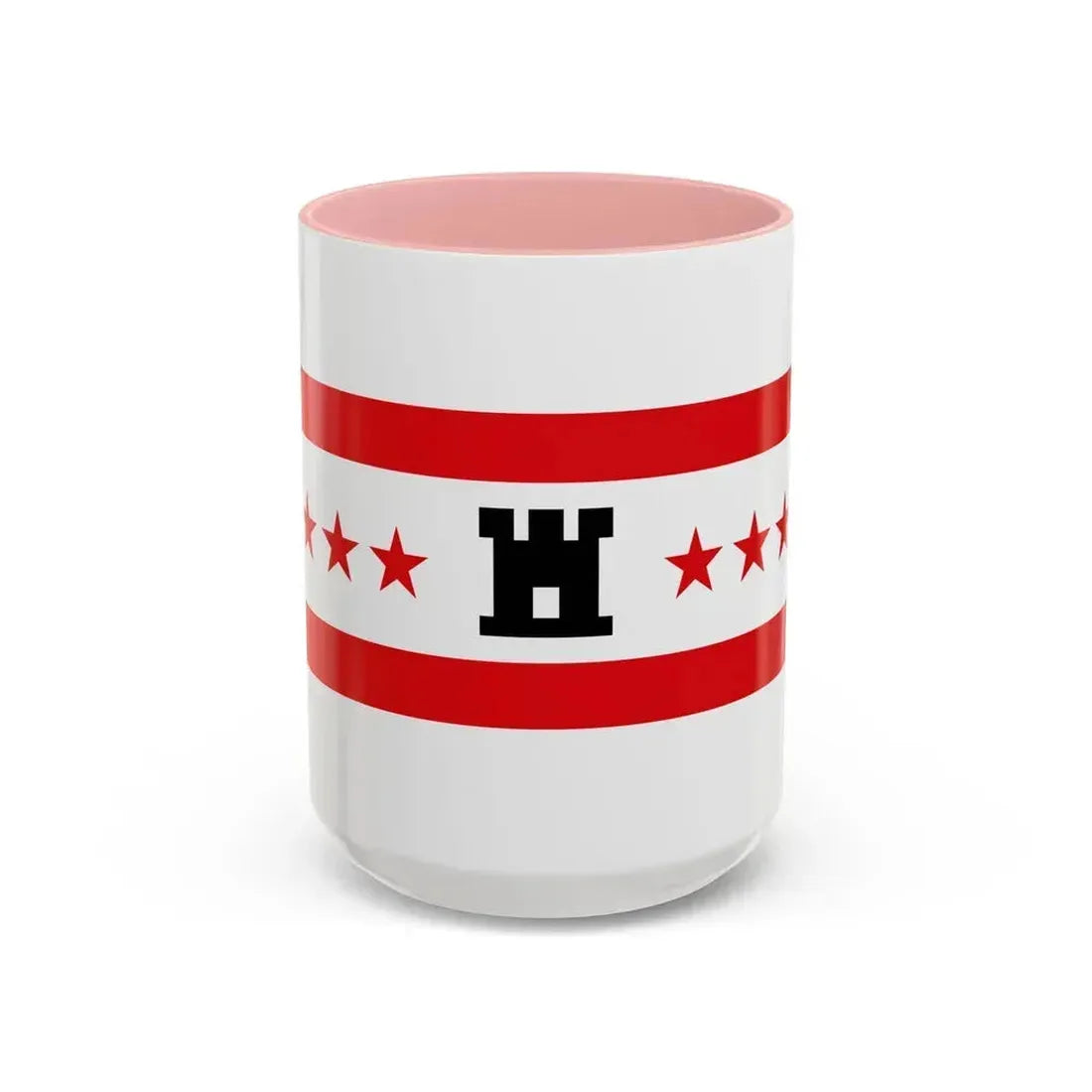 Flag of Drenthe Netherlands - Accent Coffee Mug 15oz Pink - Go Mug Yourself