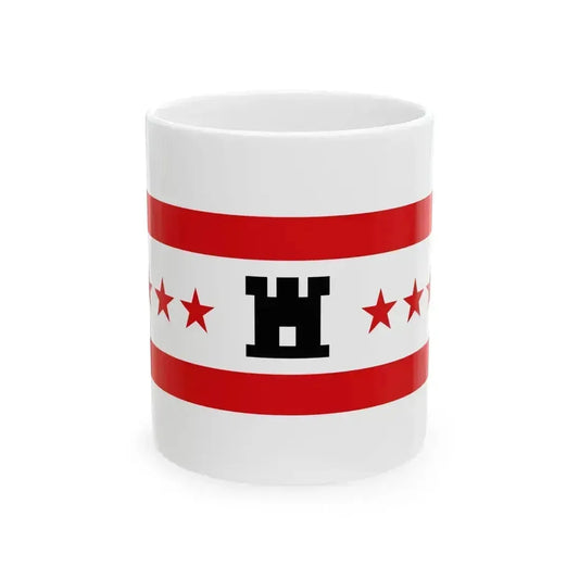 Flag of Drenthe Netherlands - White Coffee Mug 11oz - Go Mug Yourself