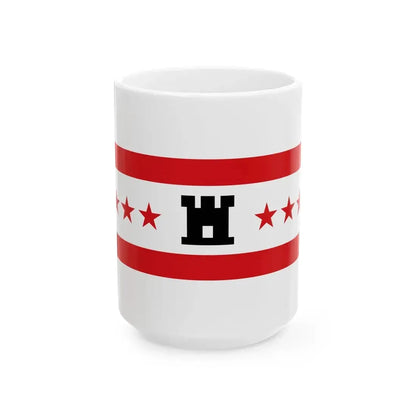 Flag of Drenthe (Netherlands) White Coffee Mug 15oz - Go Mug Yourself