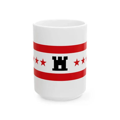 Flag of Drenthe Netherlands - White Coffee Mug 15oz - Go Mug Yourself