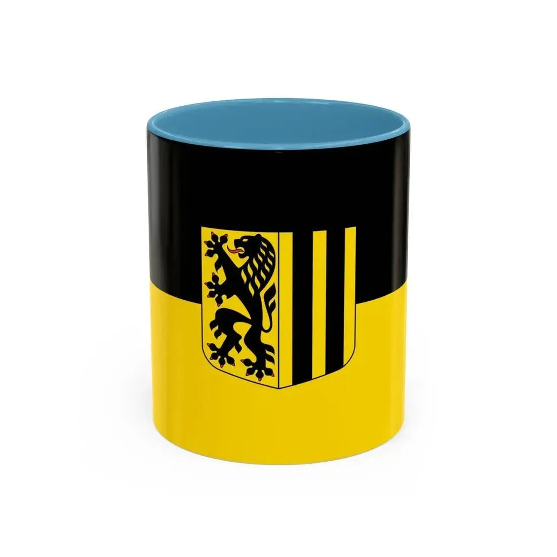 Flag of Dresden Germany - Accent Coffee Mug 11oz Light Blue - Go Mug Yourself