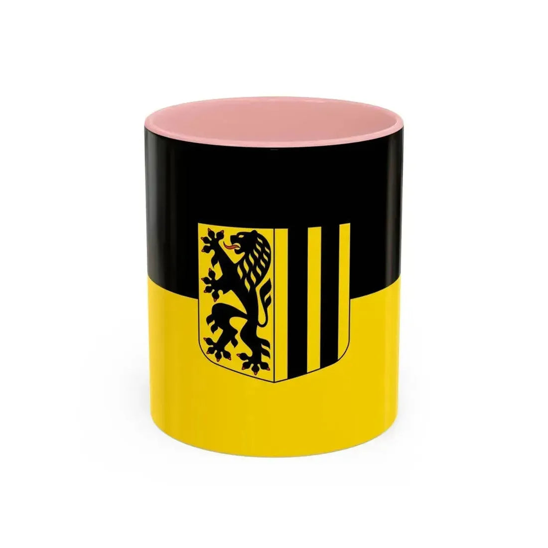 Flag of Dresden Germany - Accent Coffee Mug 11oz Pink - Go Mug Yourself