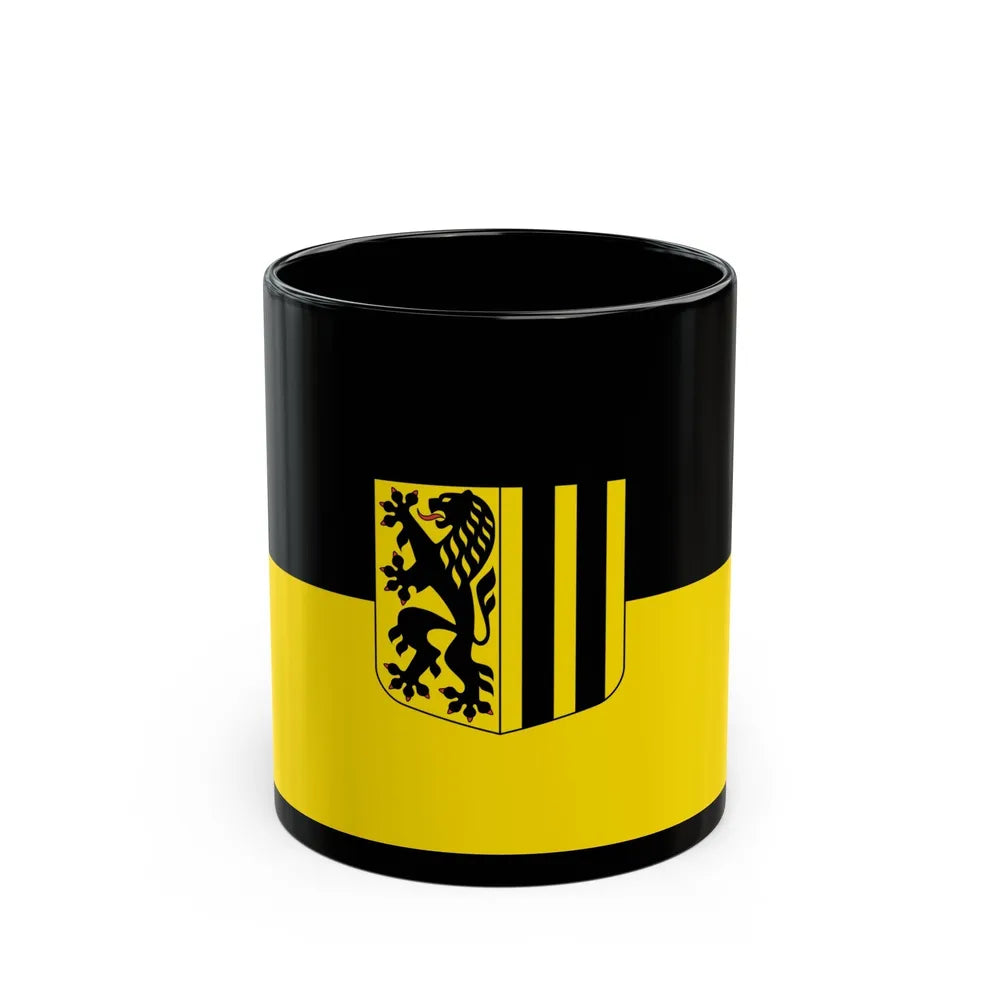 Flag of Dresden Germany - Black Coffee Mug-11oz-Go Mug Yourself