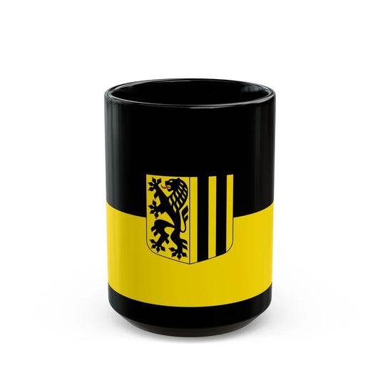 Flag of Dresden Germany - Black Coffee Mug-15oz-Go Mug Yourself