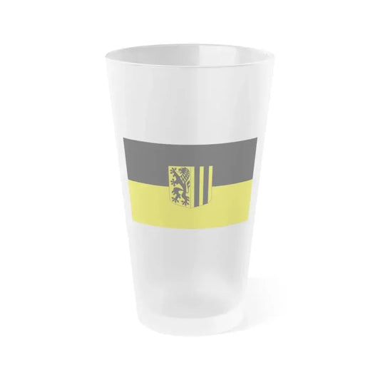 Flag of Dresden Germany - Frosted Pint Glass 16oz 16oz Frosted - Go Mug Yourself