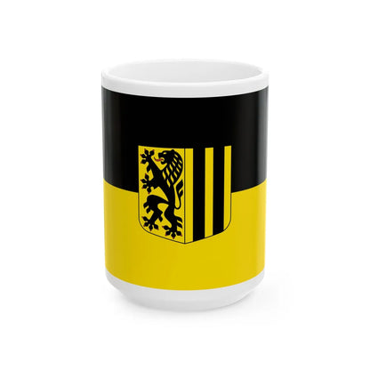 Flag of Dresden Germany - White Coffee Mug-15oz-Go Mug Yourself