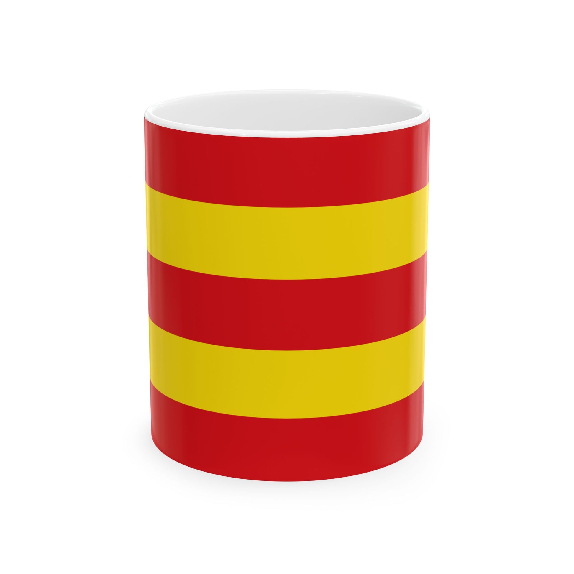 Flag of Drogenbos (Belgium) White Coffee Mug-11oz-Go Mug Yourself