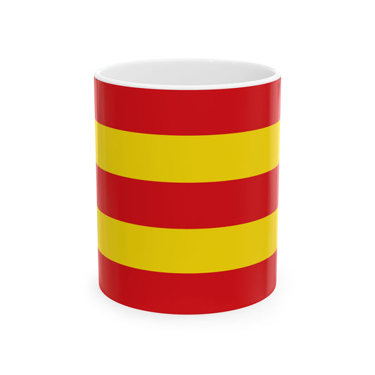 Flag of Drogenbos (Belgium) White Coffee Mug-11oz-Go Mug Yourself