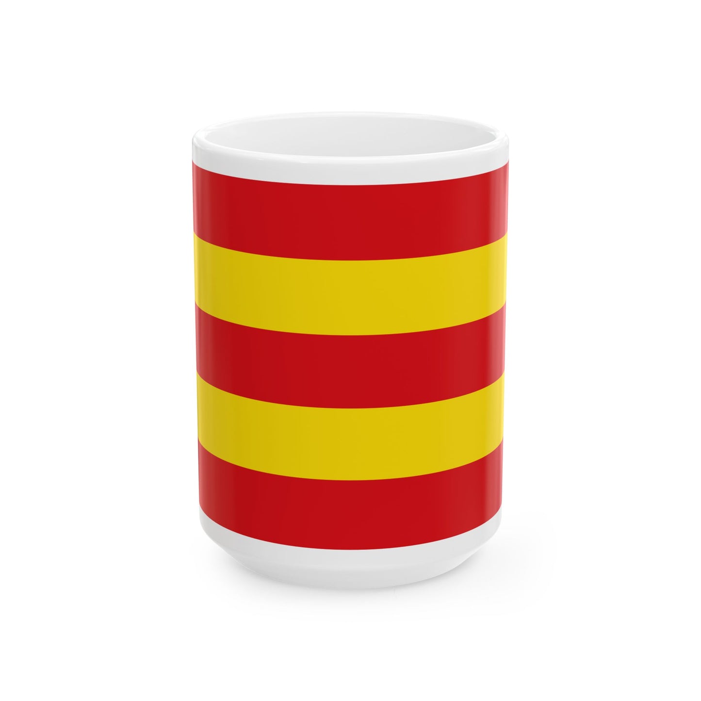 Flag of Drogenbos (Belgium) White Coffee Mug-15oz-Go Mug Yourself