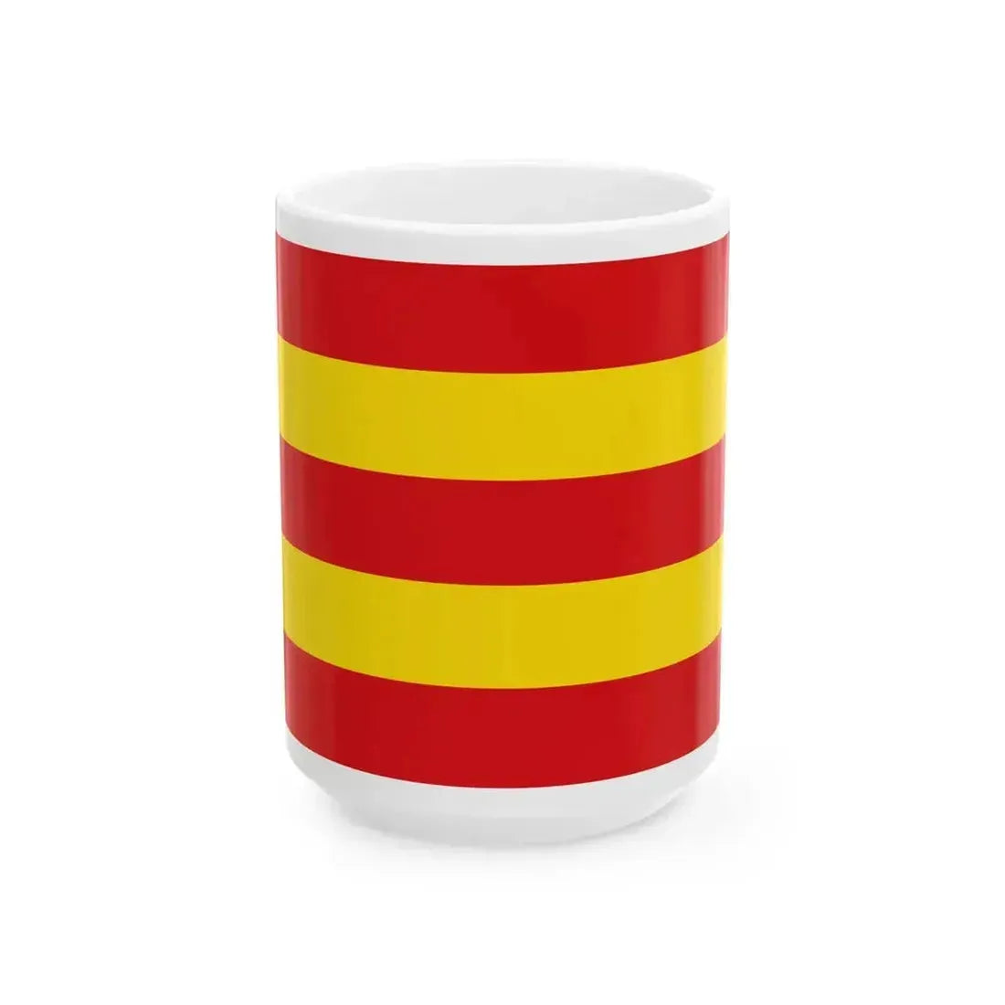 Flag of Drogenbos (Belgium) White Coffee Mug 15oz - Go Mug Yourself