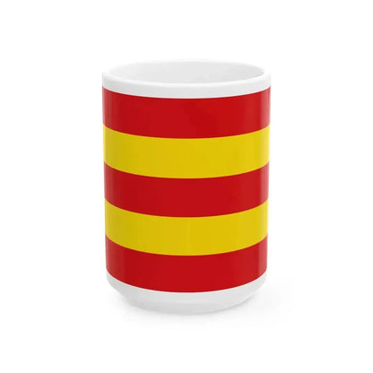 Flag of Drogenbos (Belgium) White Coffee Mug 15oz - Go Mug Yourself