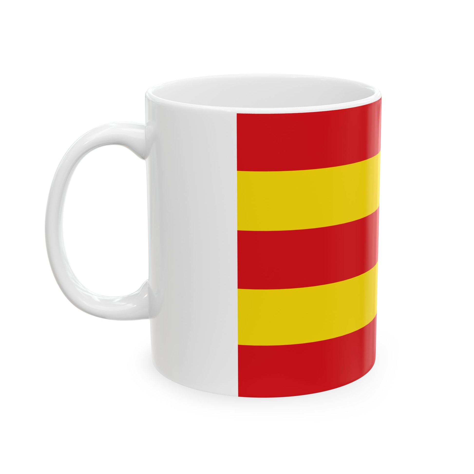 Flag of Drogenbos (Belgium) White Coffee Mug-Go Mug Yourself