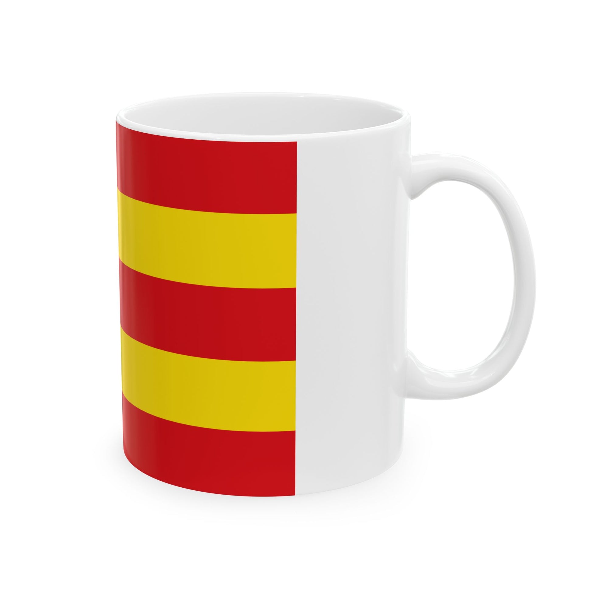 Flag of Drogenbos (Belgium) White Coffee Mug-Go Mug Yourself