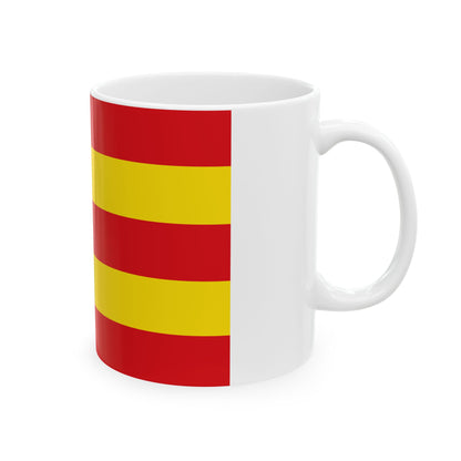 Flag of Drogenbos (Belgium) White Coffee Mug-Go Mug Yourself