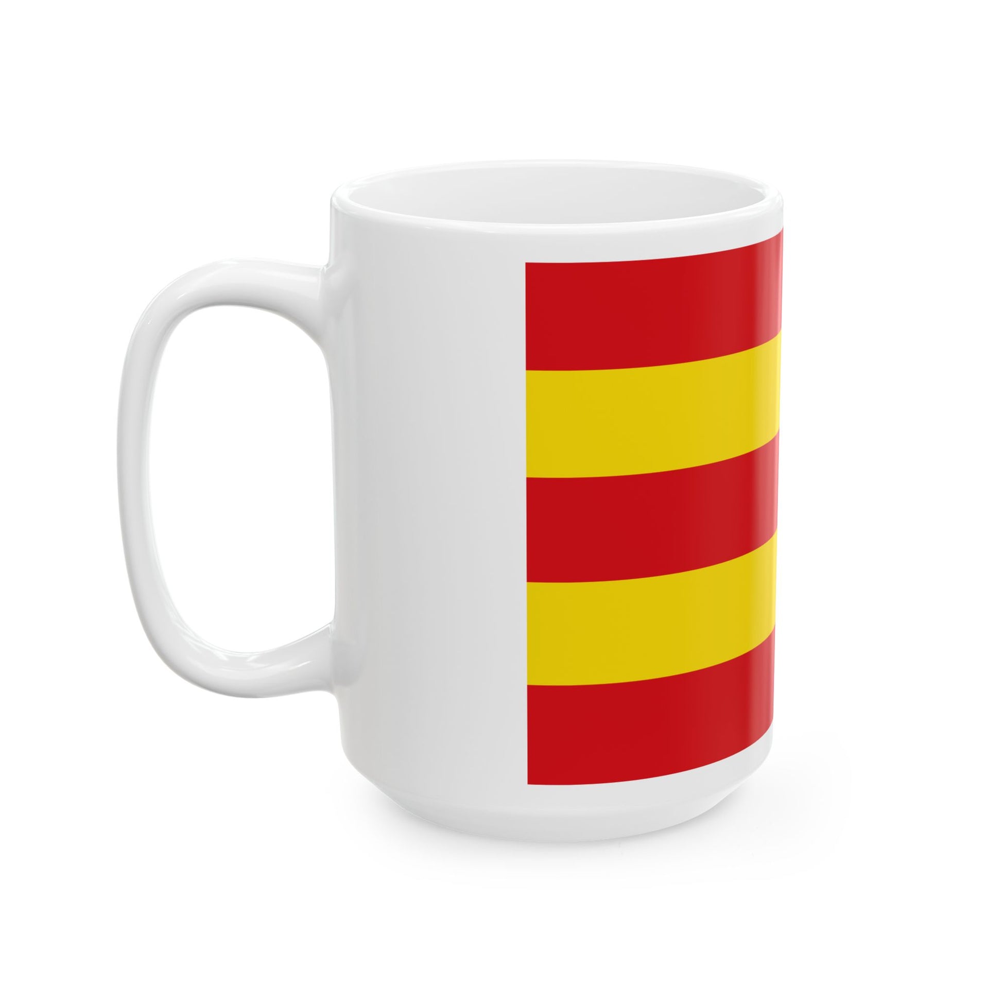 Flag of Drogenbos (Belgium) White Coffee Mug-Go Mug Yourself