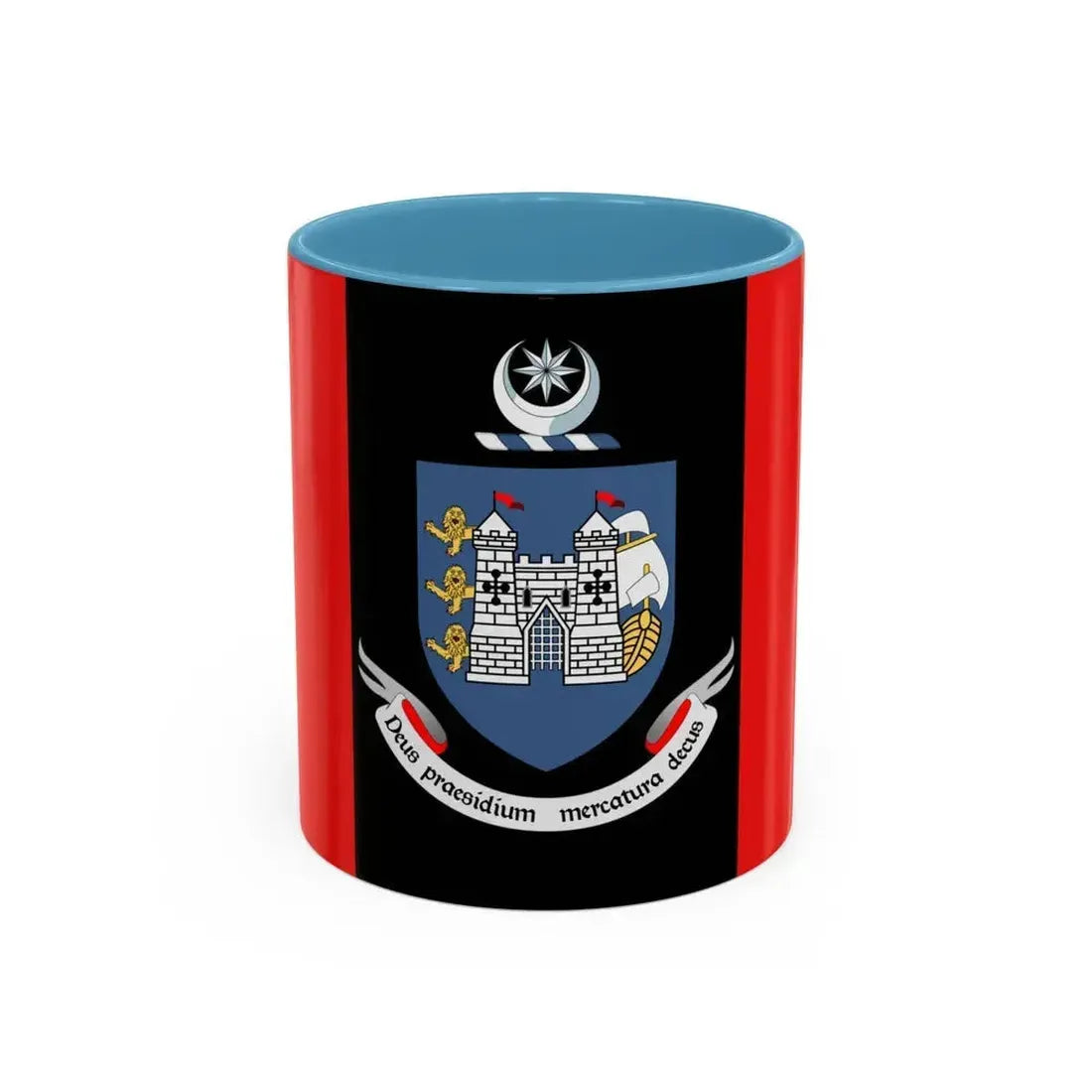 Flag of Drogheda Ireland - Accent Coffee Mug 11oz Light Blue - Go Mug Yourself