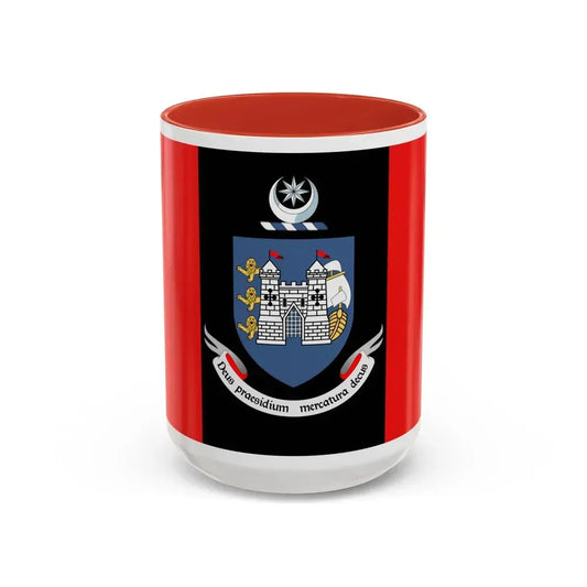 Flag of Drogheda Ireland - Accent Coffee Mug 15oz Red - Go Mug Yourself