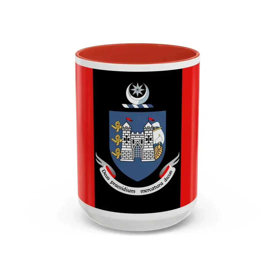 Flag of Drogheda Ireland - Accent Coffee Mug 15oz Red - Go Mug Yourself